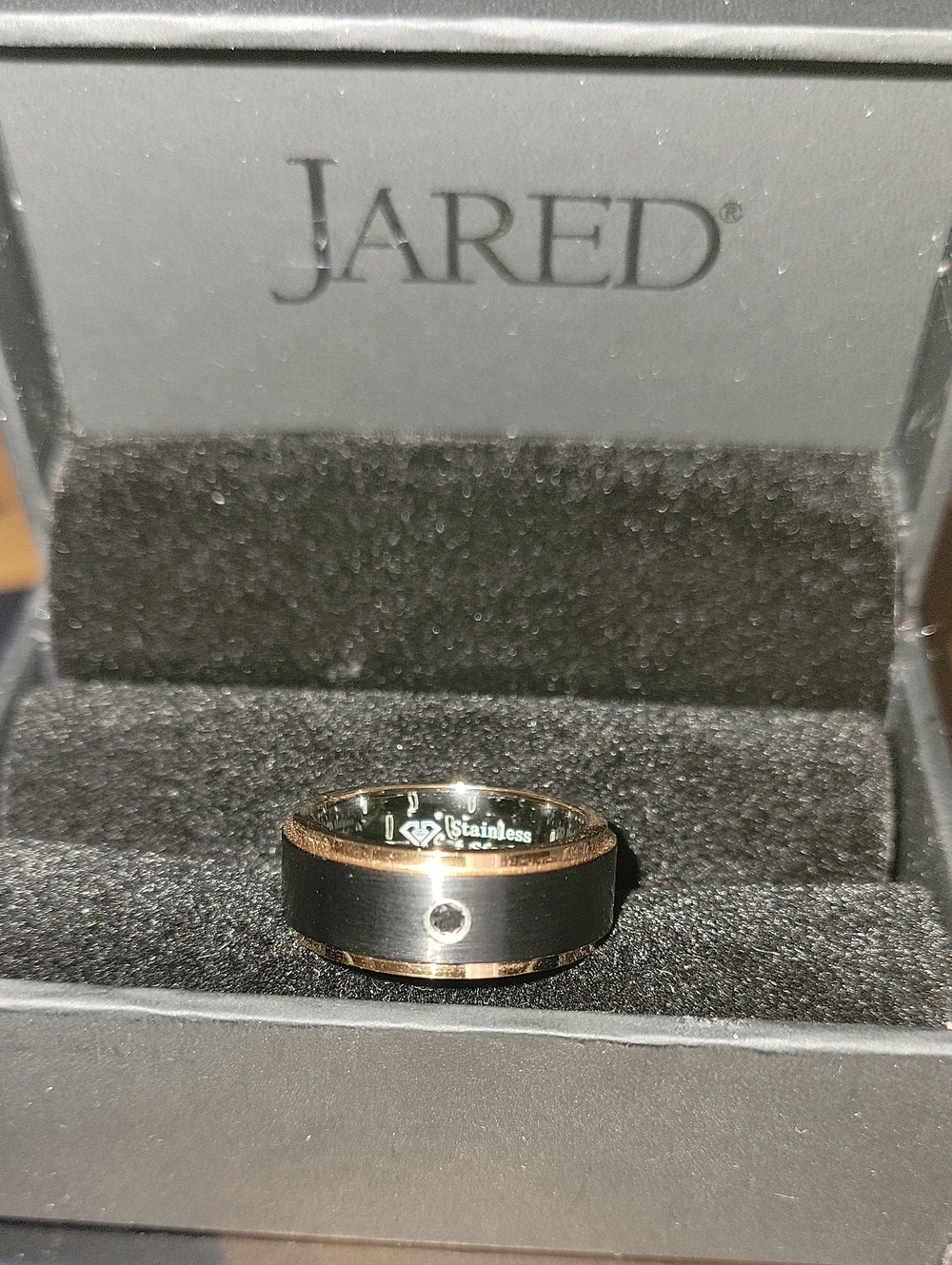 Rose Gold Plated Stainless Steel Men's Ring